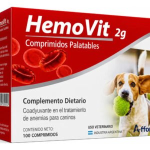 Hemovit Perro 2gr X30 Comprimidos Anemia Hierro Hematínico