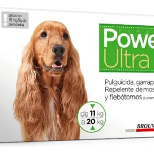 Pipeta Power Ultra Perro 10 A 20 Kg Pulgas Garrapatas Moscas Agua
