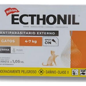 Pipeta Para Gatos Ecthonil 4 A 7 Kg Pulgas Garrapatas 1 Mes Agua