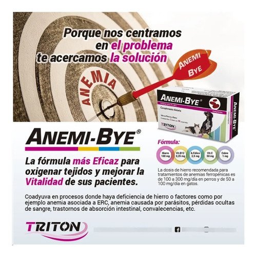 Anemi-bye 20 Comp. Hierro Para Perros Y Gatos Anemia - Image 2