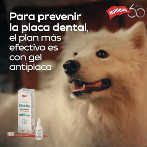 Gel Antiplaca Para Perros Gatos Holliday 20ml Con Cepillo Sin Sabor - Image 4
