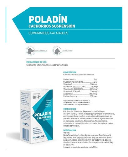 Poladin Cachorro Suspension X 100 Ml Pack X 2 Kualcos - Image 3
