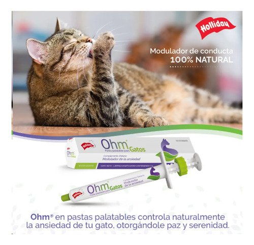 Ohm Pasta Palatable Jeringa 7gr Gatos Disminuye Ansiedad X 3 - Image 4