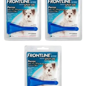 Pipeta Para Perros Frontline Spot On 10 Kg A 20 Kg Pulgas X3 Azul