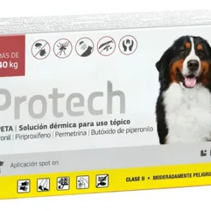 Pipeta Protech Perros +40 Kg Pulgas Garrapatas Mosquitos 40 A 60