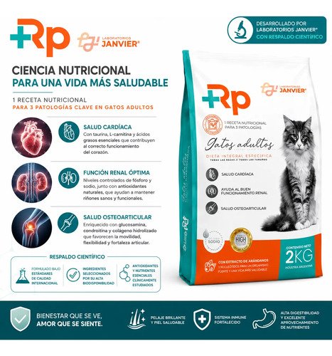 Alimento Rp Janvier Gato 2kg Salud Renal Cardiaco Articular - Image 2