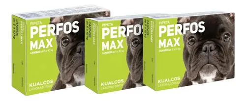 Pipeta Para Perro Antipulgas Perfos 5 A 10kg Combo X3u Verde