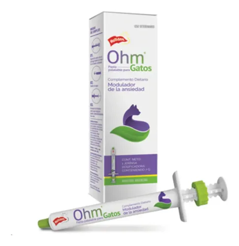 Ohm Pasta Palatable Jeringa 7gr Gatos Disminuye Ansiedad X 3 - Image 2
