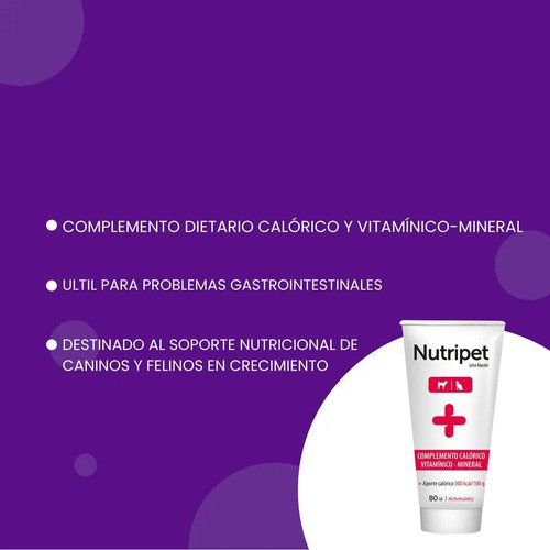 Suplemento Vitamínico Perros Y Gatos Nutripet Calórico 80g - Image 3
