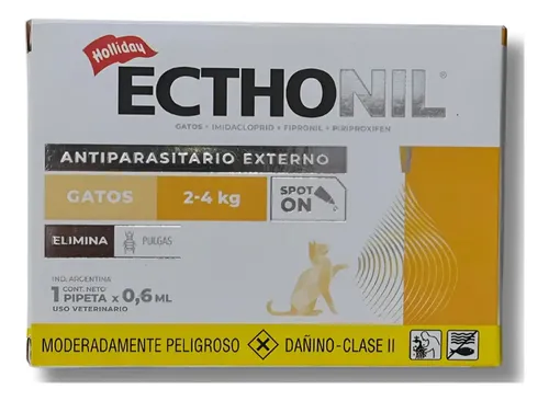 Pipeta Para Gatos Ecthonil 2 A 4 Kg X4uni Pulgas Garrapatas Beige - Image 2