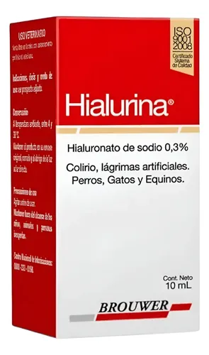 Colirio Lagrimas Artificiales Hialurina Para Perro Y Gato