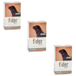Pipeta Fider 21 A 40 Kg X3 Unid Perros Pulgas Garrapatas Azul Acero
