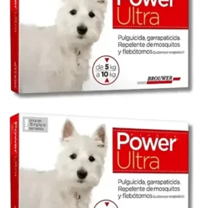 Pipeta Para Perros  Power Ultra 5 A 10 Kg Pack X2 Power 4 A 10