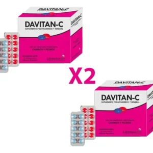Davitan C X2 Unid Vitaminas Y Minerales Perros Gatos 60 Comp