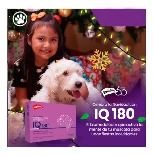 Holliday Iq180 Suplemento Neuroprotector Para Perros Y Gatos 21 Comprimidos - Image 3