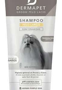 Shampoo Dermapet Groom Pelo Largo 250ml Perro Hipoalergenico Purple Gem