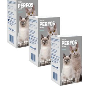 Pipeta Perfos Multidosis Gatos Pulguicida Kualcos X 3u. Azul Acero