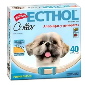 Collar Ecthol Holliday Antiparasitario Para Perro Chico 40cm Agua