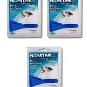 Pipeta Para Perros Frontline Spot On Hasta 10 Kg Pulgas X3 Azul