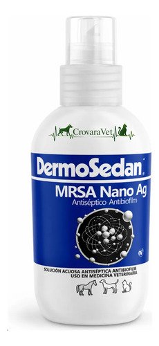 Dermosedan Spray Nano Ag Perros Gatos Dermatitis Herida Piel Blanco