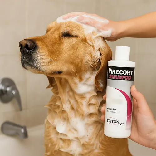 Shampoo Pirecort Triton Antipulgas Garrapatas Perros Y Gatos Neutro - Image 3