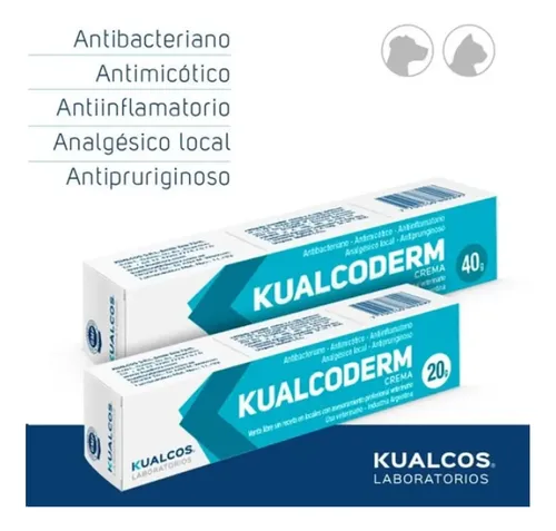 Kualcoderm Crema 20 G Perros Gatos Antimicotica Cicatrizante - Image 2
