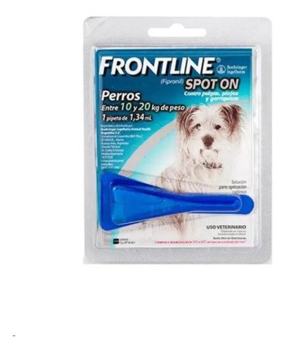 Pipeta Para Perros Frontline Spot On 10 Kg A 20 Kg Pulgas X4 Azul - Image 2