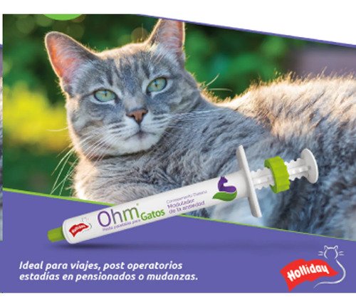 Ohm Pasta Palatable Jeringa 7gr Gatos Disminuye Ansiedad X 2 - Image 4