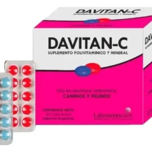 Davitan C Vitaminas Minerales Tabletas Perros Gatos 60 Comprimidos Aton