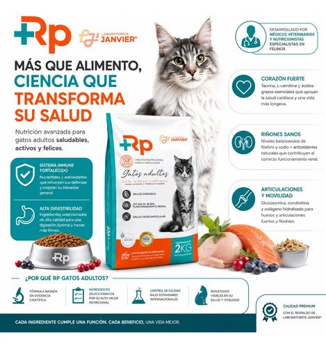 Alimento Rp Janvier Gato 2kg Salud Renal Cardiaco Articular - Image 5