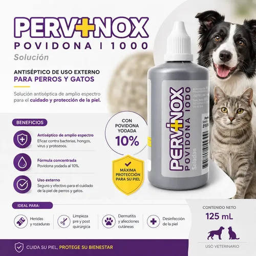 Pervinox 120ml Desinfectante Antiséptico Perro Gato Heridas Pervinox Solucion 120ml - Image 4
