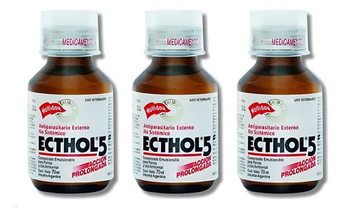 Ecthol 5 X 120ml X3 Pulguicida Garrapaticida Ambiental Perro