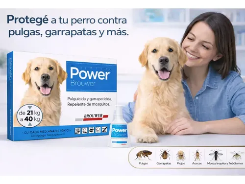 Pipeta Para Perros Grandes Power Ultra 21 A 40 Kg Pack X3 Azul - Image 2