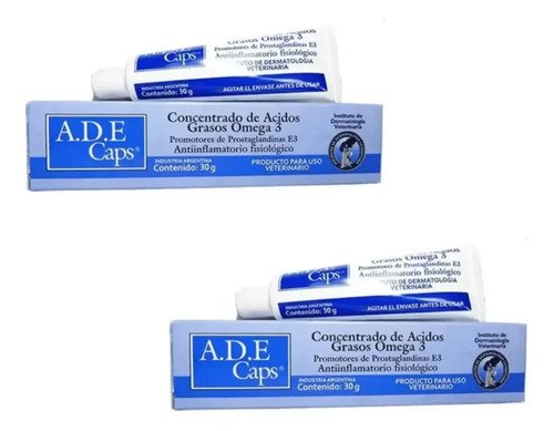 Ade Caps Complejo Vitaminic Manto Pelaje Perro Gato 30grs X2