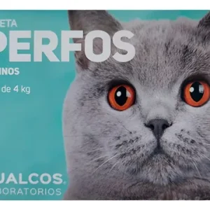Pipeta Perfos Gatos Mas + 4 Kg Pulgas Garrapatas Mosquitos Celeste