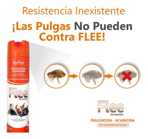 Flee Pulguicida Acaricida Aerosol Control Pulgas Ambiental - Image 3