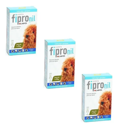 Pipeta Para Perros Pequeños Labyes Fipro 1 A 10 Kg Pack X3 Fipro Hasta 10kg X3 Unidades