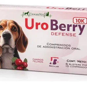 Uroberry 10kg X60 Comprimidos Perros Gatos Salud Urinaria