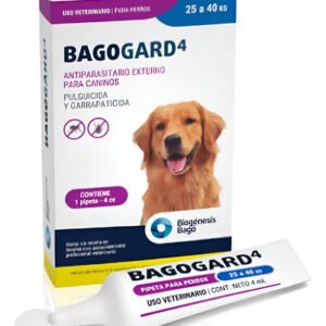 Pipeta Bagogard Perros 25 A 40 Kg Pulgas Garrapatas Bago Beige