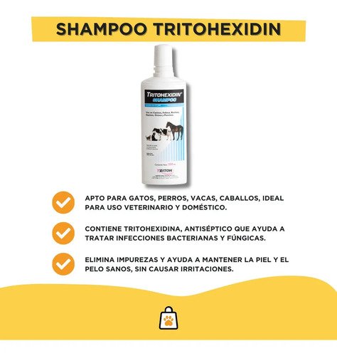 Shampoo Para Gatos Perros Vacas Caballos Tritohexidin 250 Ml N/a - Image 4