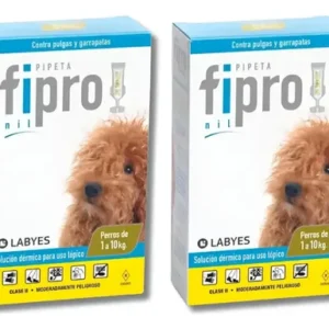 Pipeta Para Perros Pequeños Labyes Fipro 1 A 10 Kg Pack X2 Blanco