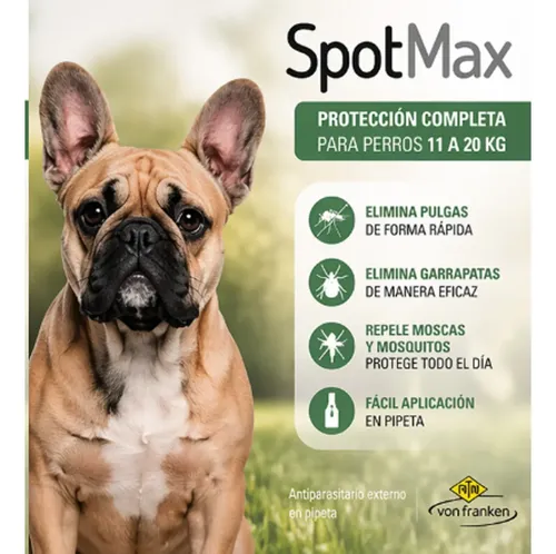 Pipeta Spotmax Perros 11 A 20kg Pulgas Garrapatas Mosquitos Verde - Image 4