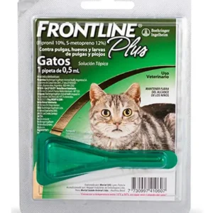 Pipeta Frontline Plus Gatos Pulgas Garrapatas Mosquitos Verde