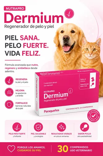 Nutrapro Dermium X 30 Comp Regenerador Pelo Piel Perro Gato - Image 2