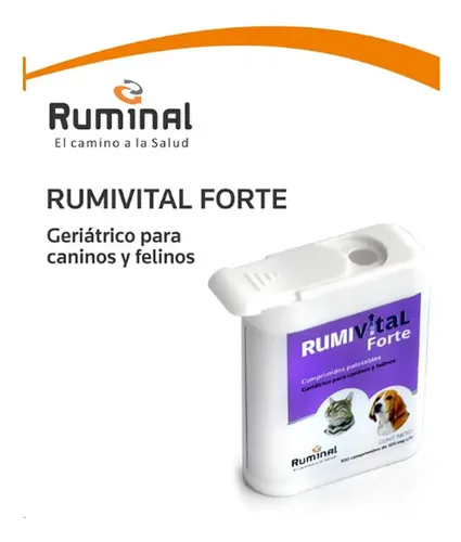 Rumivital Forte 100 Comp X2 Geriátrico Perros Y Gatos 120mg - Image 2