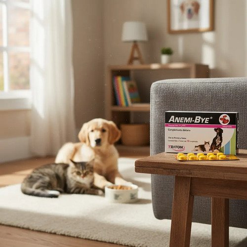 Triton Vet Anemi Bye Suplemento Antianémico Perro Gato 20 Comprimidos - Image 4