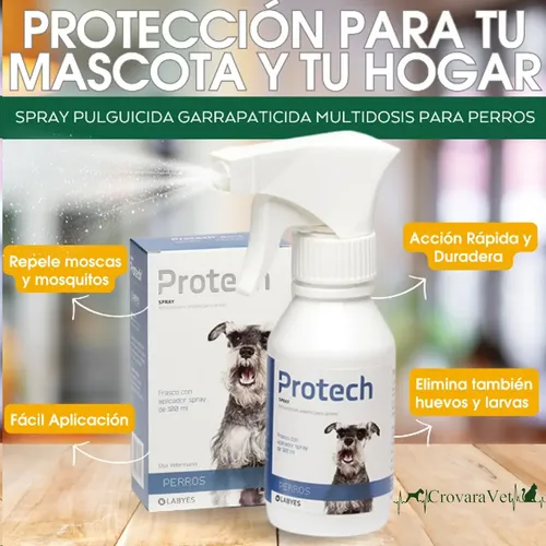 Protech Spray 100ml Pulgas Garrapatas Mosquitos Perro Labyes Blanco - Image 7
