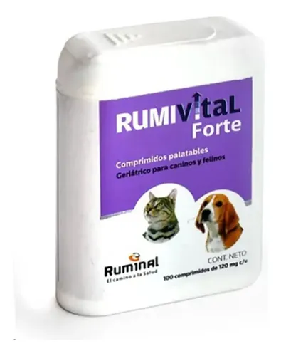 Rumivital Forte 100 Comp X2 Geriátrico Perros Y Gatos 120mg - Image 5