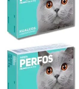 Pipeta Para Gatos Kualcos Perfos Pulguicida Mas De 4 Kg X2 Celeste