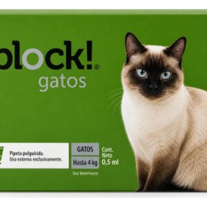 Pipeta Gatos Block Eco Hasta 4kg Pulgas Garrapatas Ambiente Verde